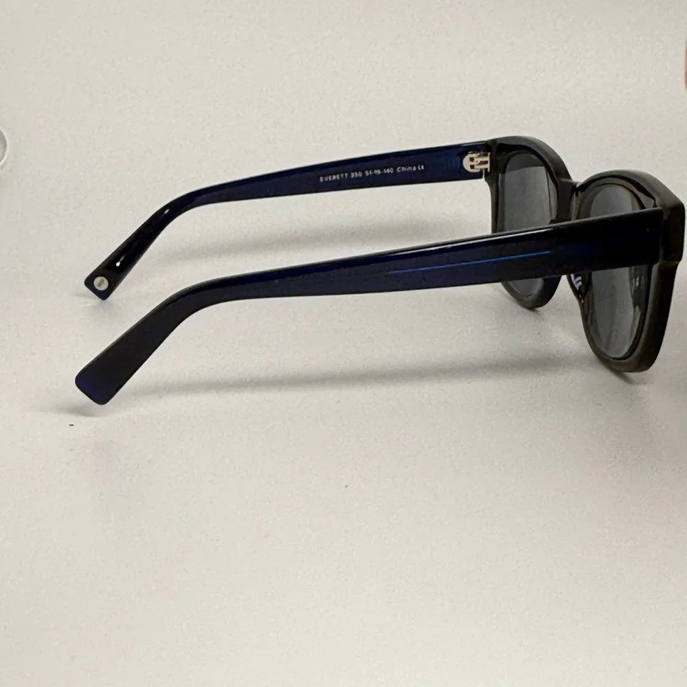 Warby Parker Everett 350 Sunglasses Navy Blue Square Frame 51-19-140 Mens Womens